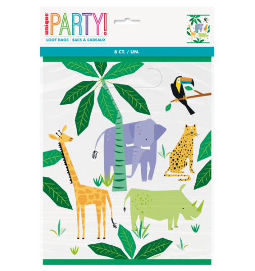 Animal Safari Loot Bags (8 pack)