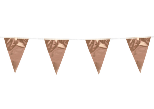 Foil giant bunting rose gold (10 m)