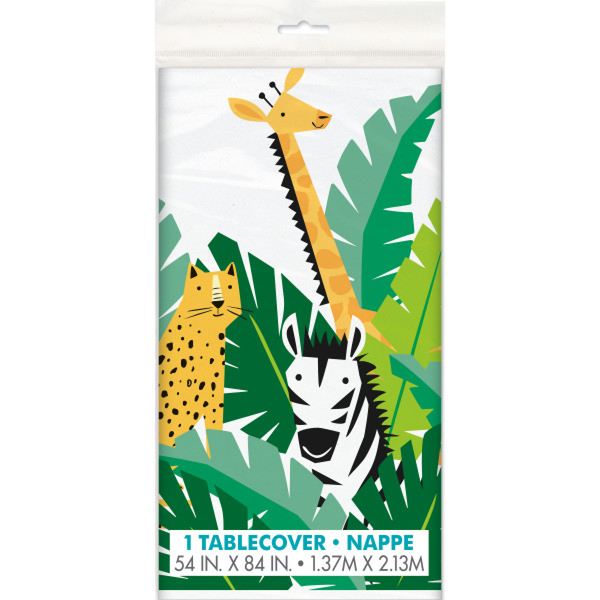 Animal Safari Plastic Table Cover (54"x84")