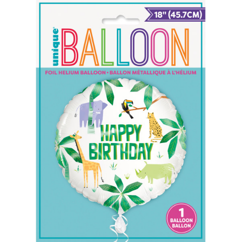 Animal Safari Round Foil Balloon (18"")