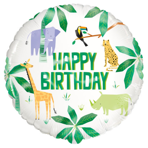 Animal Safari Round Foil Balloon (18"")