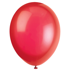 12" Premium Latex Balloons - Scarlet Red (10 Pack)