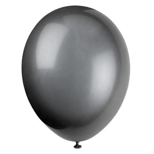 12" Premium Latex Balloons - Phantom Black (10 Pack)