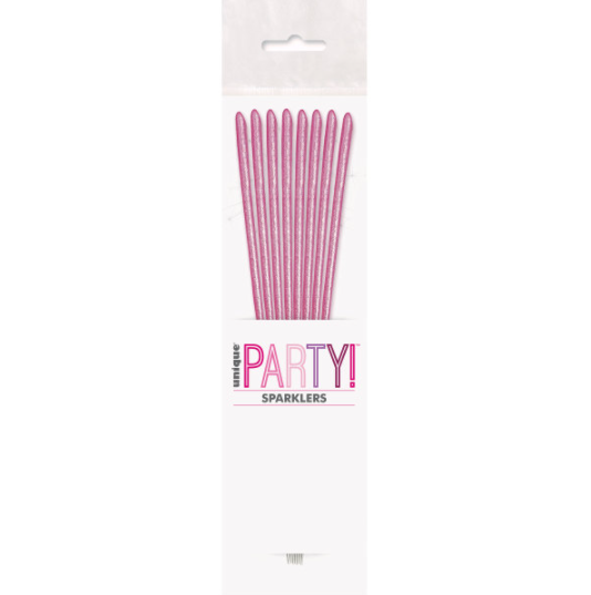 Birthday Pink Glitz Sparklers 7" (8 Pack)