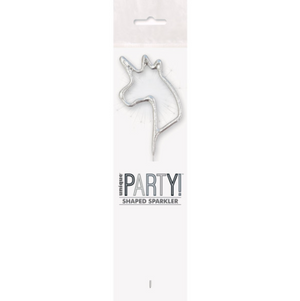 Silver Unicorn Sparkler (7")