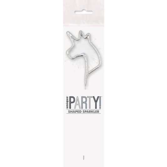 Silver Unicorn Sparkler (7")