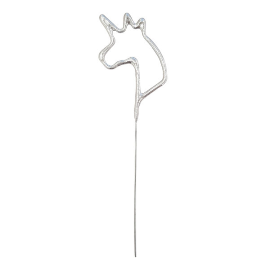 Silver Unicorn Sparkler (7")