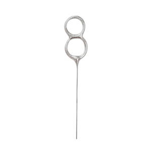 Birthday Silver Glitz Number 8 Sparkler (7")