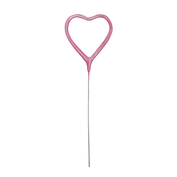 Birthday Pink Glitz Heart Sparkler 7"