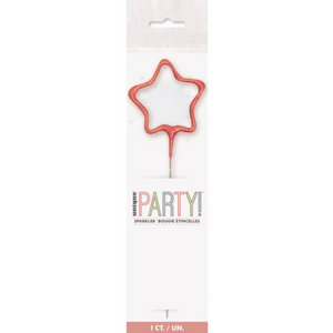 Birthday Rose Gold Glitz Star Sparkler (7")