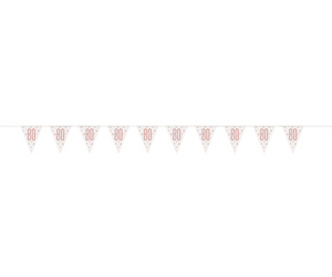 Glitz Rose Gold Prismatic Plastic Flag Banner 80 (9ft)