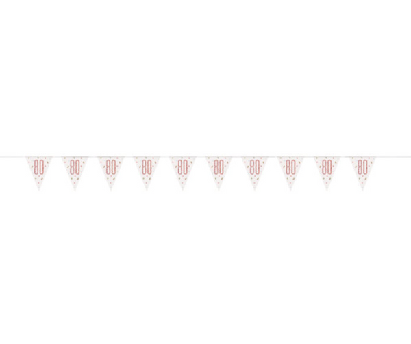 Glitz Rose Gold Prismatic Plastic Flag Banner 80 (9ft)