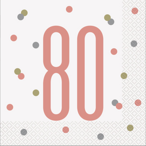 Glitz Rose Gold 80 Luncheon Napkins (16 Pack)