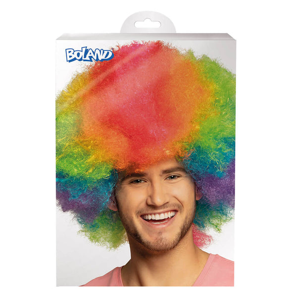 Wig Clown Rainbow deluxe