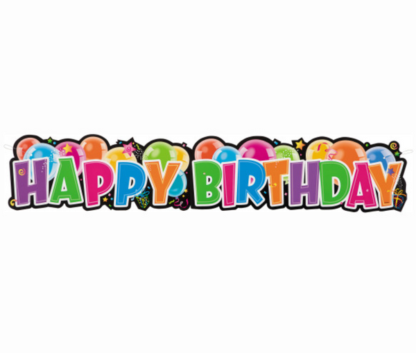 Happy Birthday Giant Jointed Banner (4.5 ft)
