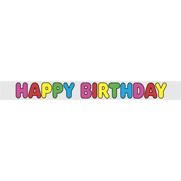 Foil Birthday Banner 12ft - Short Fold