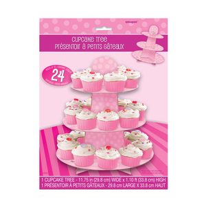 Pink 3-Tier Cupcake Stand