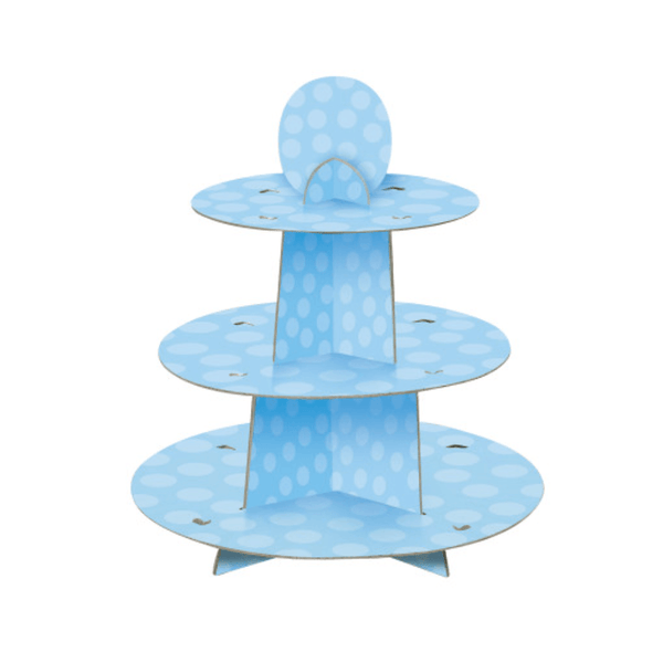 Baby Blue 3-Tier Cupcake Stand