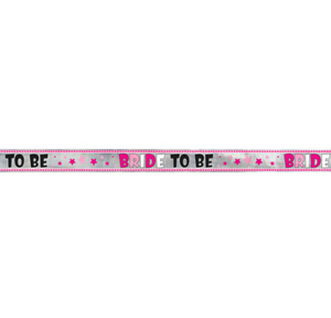 Foil Pink Stars Bride to Be Banner Long Fold - (12 ft)