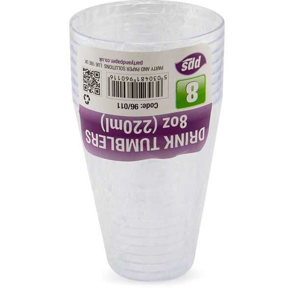 Drink Tumblers Juice/Spirit 220ml (8 Pack)