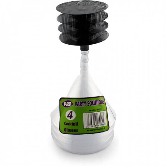 Plastic Cocktail Glasses (4 Pack)