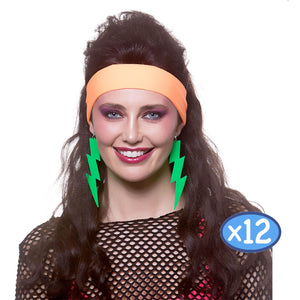 80's Headband - Neon Orange
