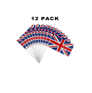 Great Britain Hand Flags - 30x17cm (12 Pack)