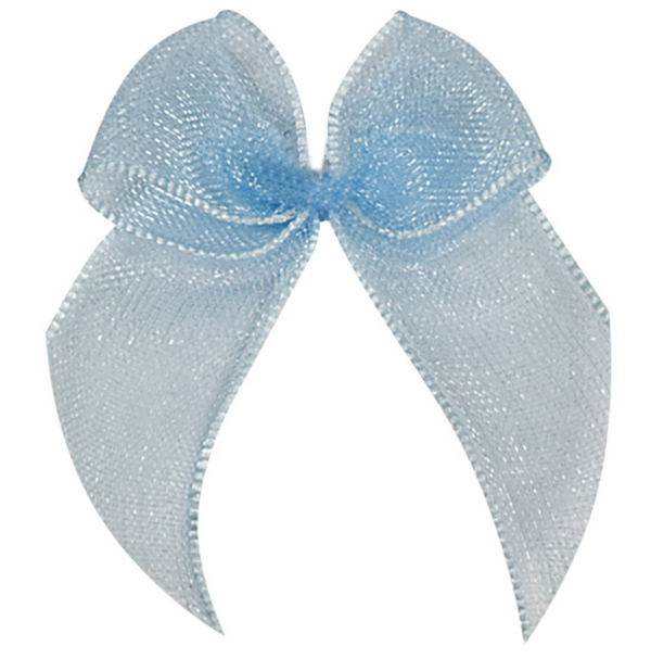 SELF ADHESIVE BOWS BLUE (12 Pack) (35X35MM)