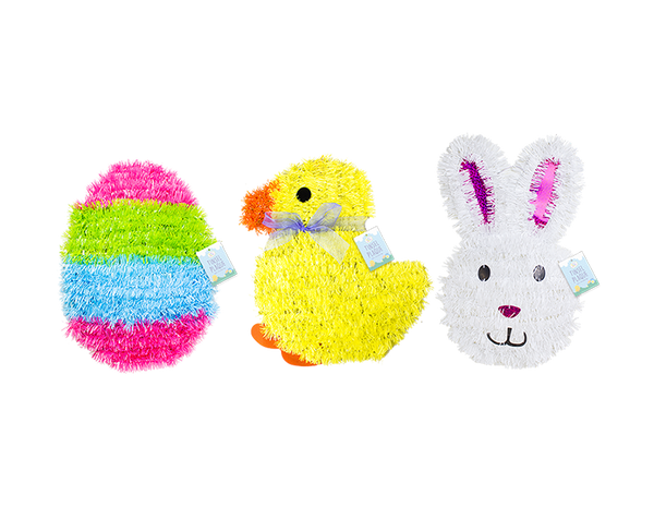 Easter Tinsel Wall Plaque in 3 Assorted Designs