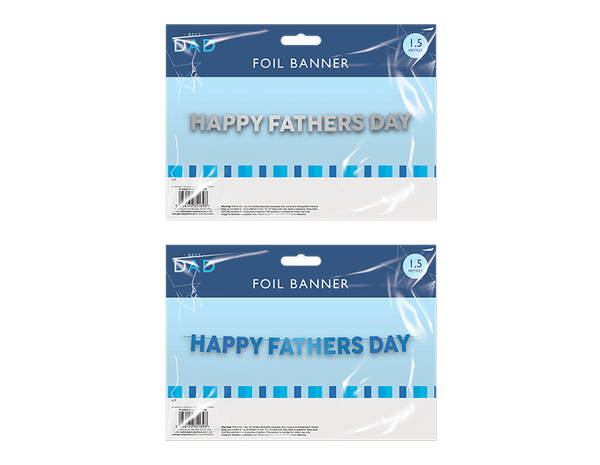 Happy Father's Day Foil Banner (1.5m)