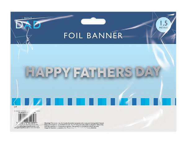 Happy Father's Day Foil Banner (1.5m)
