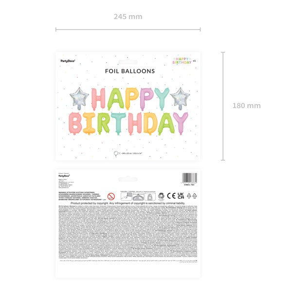 Foil Balloon Happy Birthday (395 x 35cm)