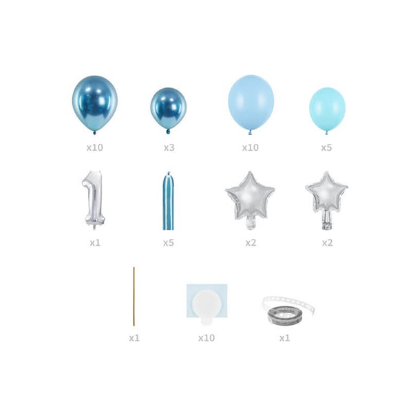 Balloon bouquet Number ''1'' - Blue  (90x140cm)