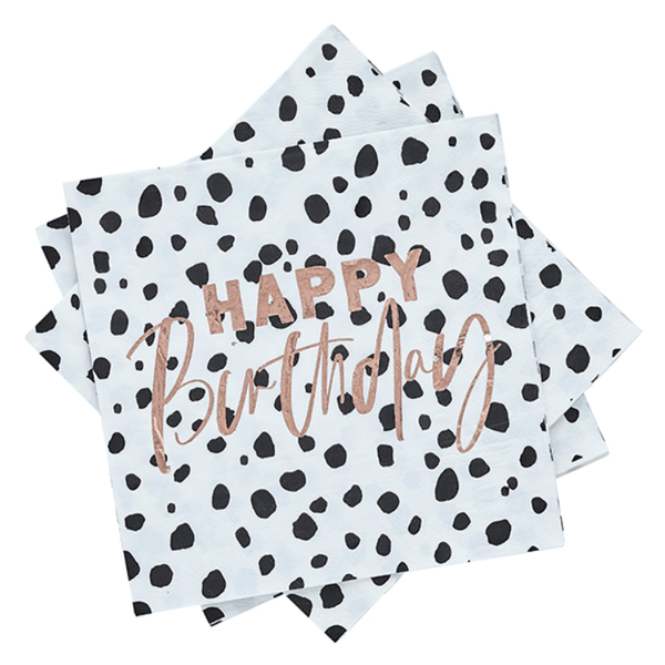 DALMATIAN 'HAPPY BIRTHDAY' PAPER 3PLY NAPKINS (20 PACK)