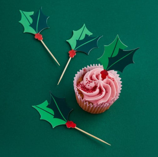 Holly Food Picks - (12 Pack)