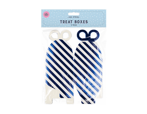 Foil Stripe Treat Boxes (4 Pack)