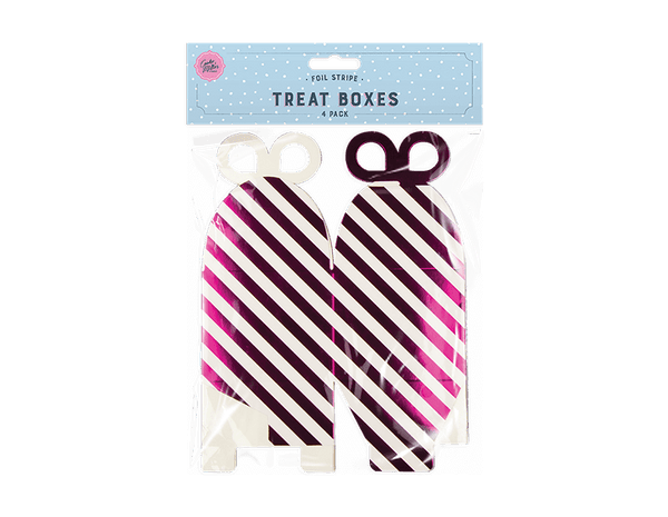 Foil Stripe Treat Boxes (4 Pack)