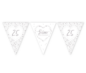 Silver Anniversary Paper Flag Bunting