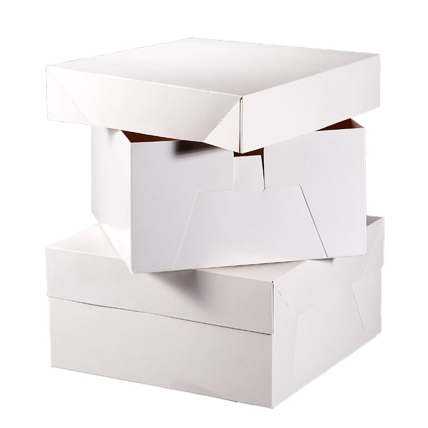 Cake Square Box White 10 inch - (254 x 254 x 152mm )