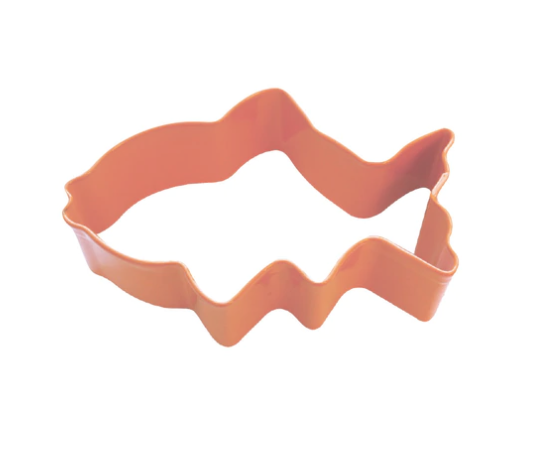 Fish Poly-Resin Coated Cookie Cutter Orange - 7.6cm (3")