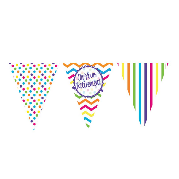 On Your Retirement Paper Flag Bunting (12ft)