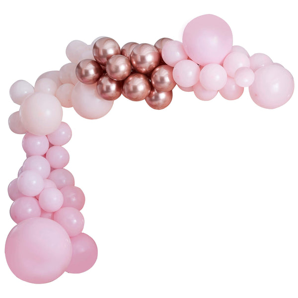Pink and Rose Gold Balloon Arch Kit