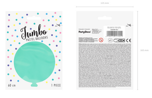 Round Balloon 60cm - Pastel Light Mint