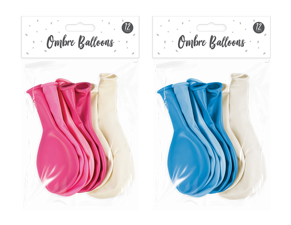 Bright Metallic Ombre Balloon (12 pack)