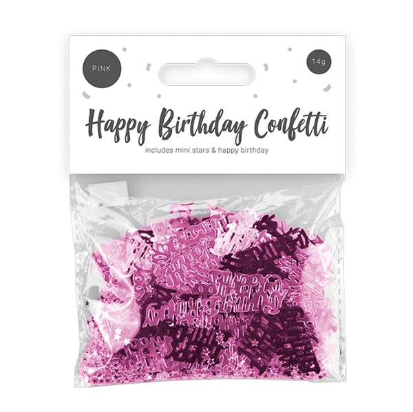 Bright Metallic Happy Birthday Confetti