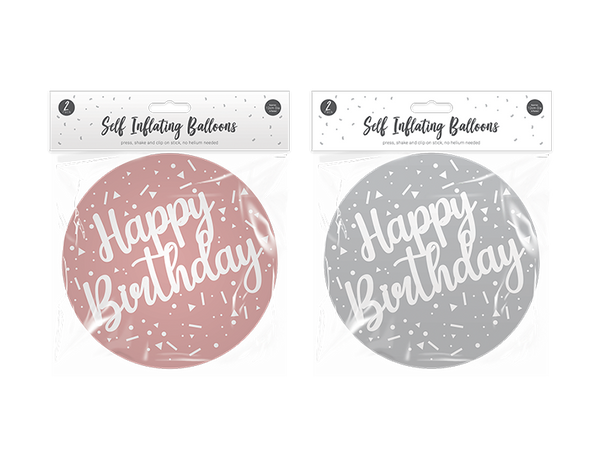 Metallic Self Inflating Balloon (2 Pack)