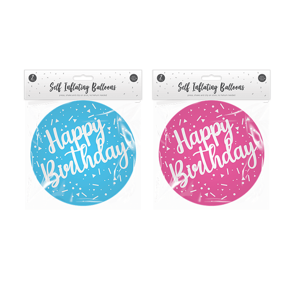 Bright Metallic Self Inflating Balloon (2 Pack)