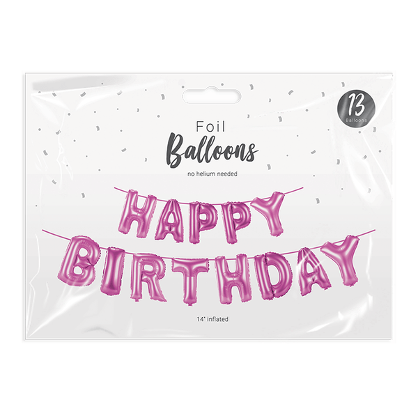 Bright Happy Birthday Foil Balloons