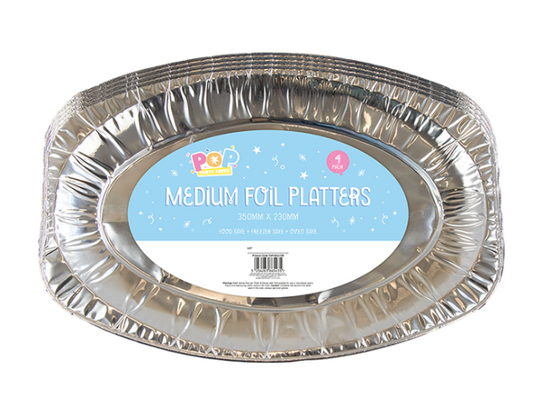 Medium Foil Platters (4 Pack)