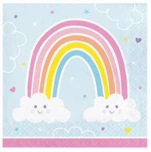 Happy Rainbow Lunch Napkins 2 ply (16 pack)